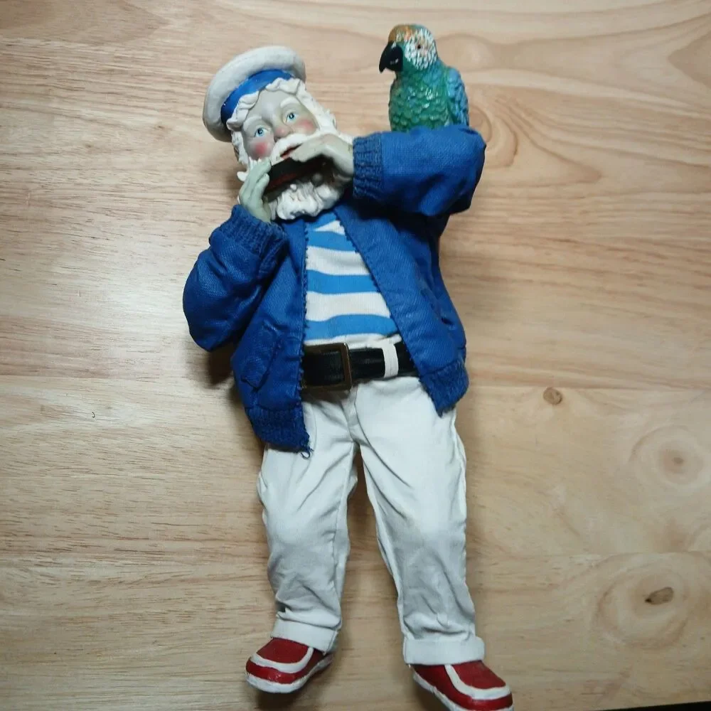 Rare Vintage Possible Dreams Santa By The Sea Polly Holly Santa With Parrot 10